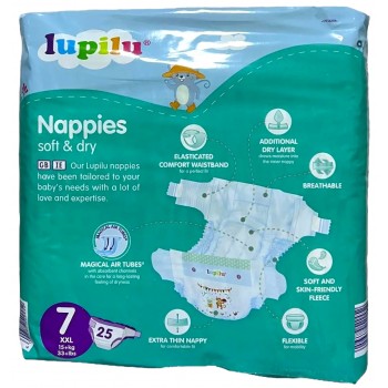 Подгузники Lupilu Soft&Dry 7 (15+кг) 25 шт (4056489542452)