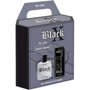 Подарочный набор Jean Mark мужской X-Black. Дезодорант аэрозоль X-Black 150 мл + Лосьон после бритья X-Black 100 мл (5908248104601)