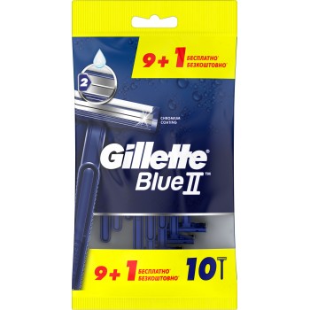 Станки бритвенные Gillette Blue II 9+1 шт (7702018840755)