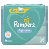 Детские влажные салфетки Pampers Fresh Clean Quatro, 208 шт (8001841077949)