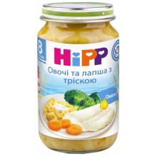 Рыбно-овощное пюре HiPP Овощи и лапша с треской с 8 месяцев 220 г (9062300107798_9062300131465) 