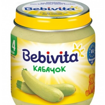Овощное пюре Bebivita Кабачок с 4 месяцев 125 г (9007253104159) 