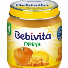Овочеве пюре Bebivita Гарбуз з 4 місяців 125 г (9007253103602) 