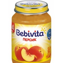 Фруктовое пюре Bebivita Персик с 4 месяцев 190 г (9007253104562) 