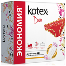 Ежедневные гигиенические прокладки Kotex Lux Normal Deo 56 шт (5029053542751)