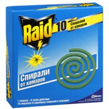 Спирали от комаров Raid 10 шт (4620000430353)