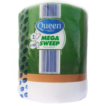 Бумажные полотенца Queen Mega Sweep двухслойные 100 м (5900935000296)