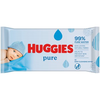 Влажные салфетки для детей Huggies Pure 56 шт (5029053550039)