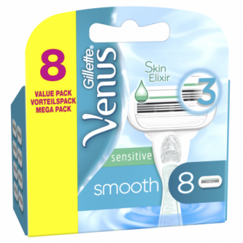 Змінні картриджі для гоління Venus Smooth Sensitive 8 шт (ціна за 1шт) (7702018491483)