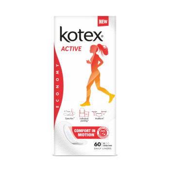 Щоденні гігієнічні прокладки Кotex Active екстра тонкі 60 шт