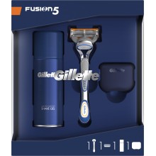 Подарунковий набір Gillette Fusion ( Бритва Gillette Fusion з 1 касетою + Гель для голiння Gillette Fusion Sensitive 75 мл ) (7702018508709)