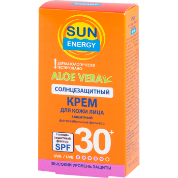 Сонцезахисний крем для лиця Ельфа Sun Energy SPF 30  30 мл