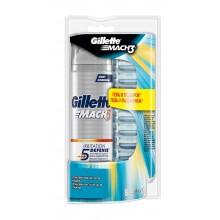 Змінні касети для гоління Gillette Mach 3 (8 шт.)+ Гель для гоління Gillette 200 мл.