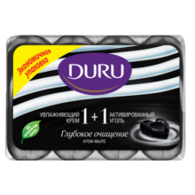 Мыло Duru Soft Sensations 1+1 Активированный уголь экопак 4*90 г (8690506497316)