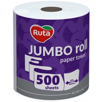 Бумажное полотенце Ruta Jumbo roll 500 отрывов 2 слоя (4820202895503)