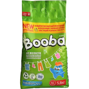Стиральный порошок Booba Универсал 5.8 кг 82 цикла стирки (4820187580104)