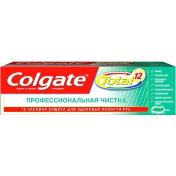 Зубна паста Colgate Total 12 Професійне чищення гель 75 мл (6920354816888)
