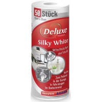 Многоразовые салфетки для уборки Deluxe Silky White в рулоне 50 шт (4260504880249)