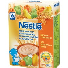 Молочная каша Nestle Мультизлаковая с яблоком, грушей и абрикосом с бифидобактериями с 6 месяцев 200 г (7613035675551) 