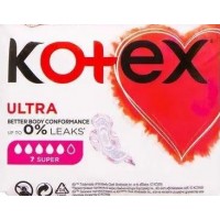 Гигиенические прокладки Kotex Ultra Dry Super 7 шт (5029053569109)