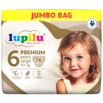Подгузники Lupilu Premium Jumbo Bag 6 (15+ кг) 76 шт (4056489490494 )