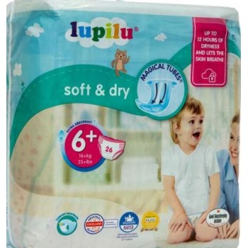Подгузники Lupilu Soft&Dry 6+ (16+кг) 26 шт (81959 )