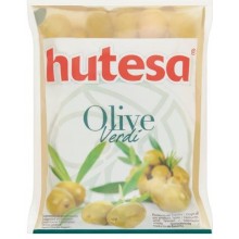Оливки зеленые с косточкой Hutesa 180 г пакет (8426622301103)