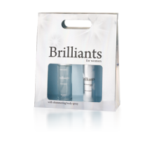 Подарочный набор Jean Mark женский Brilliants.Туалетная вода Brilliants 50 мл + Дезодорант аэрозоль Brilliants 75 мл