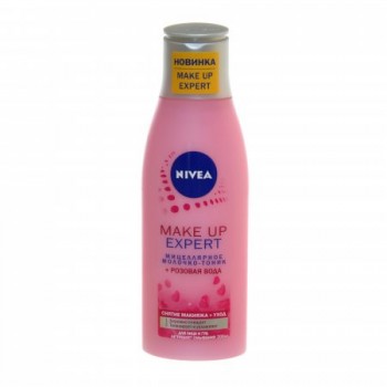 Мицеллярное молочко-тоник NIVEA Make-up Expert +розовая вода для лица и губ 200мл (4005900424921)