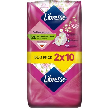 Гігієнічні прокладки Libresse Ultra DUO Normal Aloe Vera & Camomile 20 шт (7322540344011)