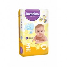 Підгузники дитячі Bambino Baby love (3) midi 4-9кг 48 шт.