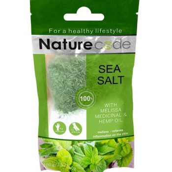 Соль морская для ванны Nature Code трава Мелиссы и Конопляное масло 100 г (4820205302091)