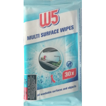 Влажные серветки для уборки W5 Multi Surface Wipes 30 шт (20847739)