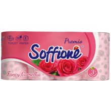 Туалетний папір Soffione Premio камелія 3 шари 8 рулонів (4820003836071)