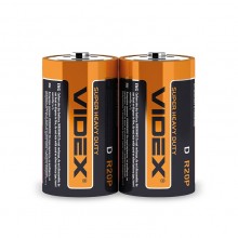 Батарейка солевая Videx R2OP D большая бочка 1 шт (4820118290409)