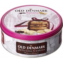 Печенье сливочное Old Denmark Banana & Chocolate Chips 150 г (5776879013377)
