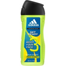 Гель для душа мужской Adidas Get Ready 3в1 250 мл (3607342734272)