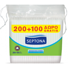 Ватные палочки Septona пакет 200 + 100 шт (5201410003017)