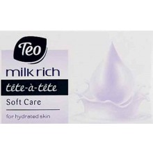 Мыло твердое Тео Tete-a-Tete Rich Milk Soft Care 90 г (3800024045486)