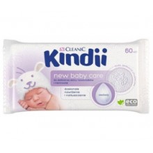 Вологі серветки для дітей Cleanic Kindii New Baby Care 60 шт. 