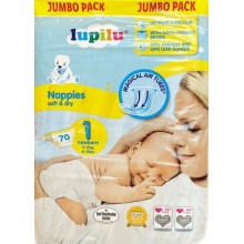 Подгузники для новорожденных Lupilu Soft&Dry Размер 1 (2-5 кг) 70 шт (4056489376521)