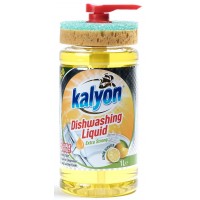 Засіб для миття посуду Kalyon Лимон з губкою 1 л (8680731427479)
