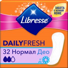 Ежедневные гигиенические прокладки Libresse Daily Fresh Normal Deo 32 шт (7322540867794)