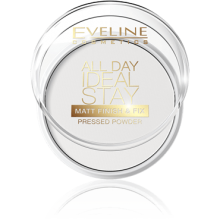 Компактная пудра для лица Eveline All Day Ideal Stay Matt Finish & Fix White (5901761936056)