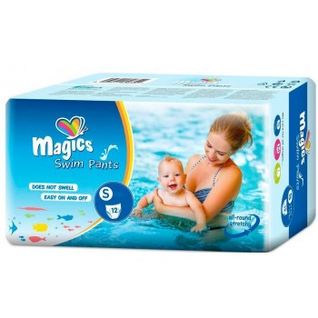Подгузники-трусики для плавания Magics S (3-8 кг) 12 шт (8595611626302)