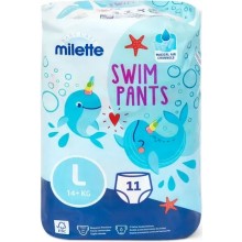 Підгузки-трусики для плавання Milette L (14+ кг) 11 шт (7613312328965)