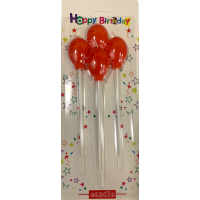 Свечи на торт Воздушные шарики Happy Birthday 4 шт (74607)