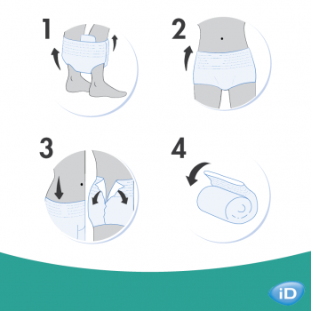 Подгузники-трусики для взрослых iD Slip Plus Medium 80-125 см 30 шт (5411416064510)