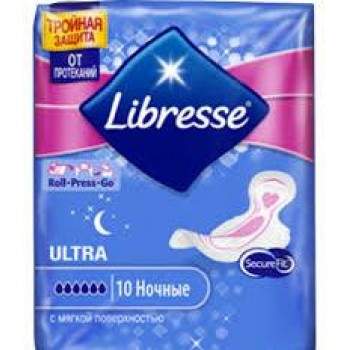 Прокладки Libresse Ultra Soft Нічні 10 шт (7310791180663)