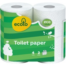 Туалетная бумага Ecolo белая 4 рулона (4820023747135)